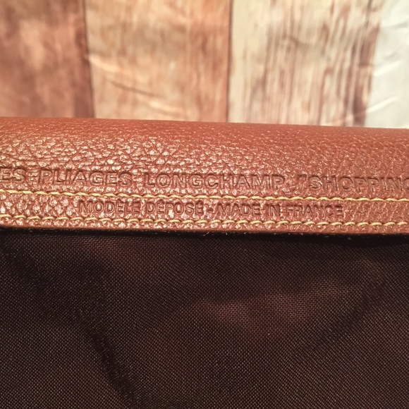 Longchamp Pliage Nylon Brown Shopping Tote Small - Picture 3 of 8